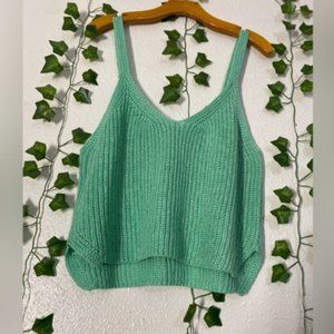 SU0335 Green OL top POLYESTER 5%COTTON 95% Green crochet HartKnit Festival